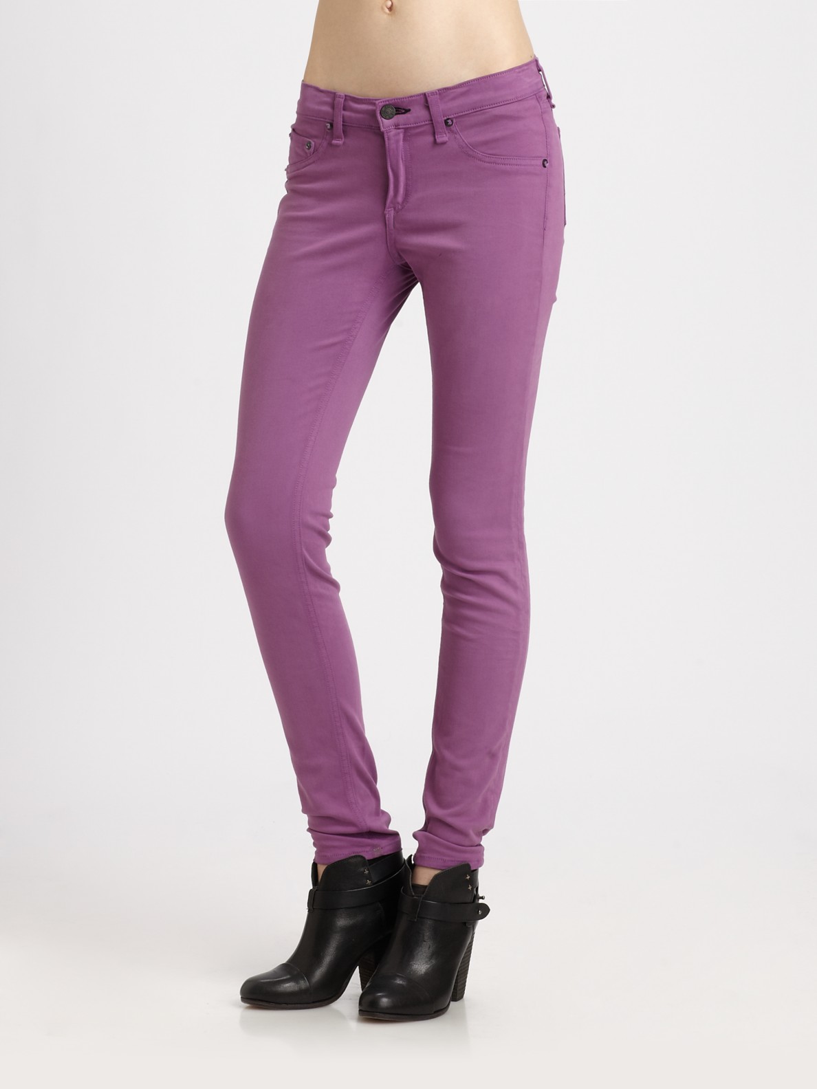 Violet midrise denim leggings